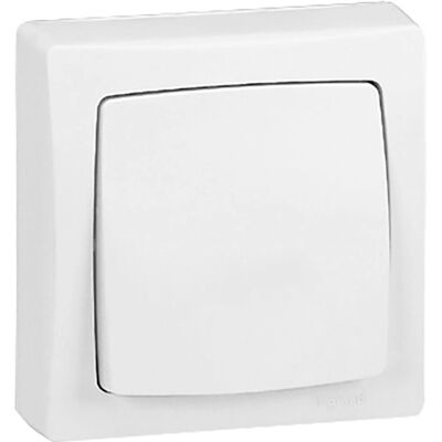 Interrupteur électrique Legrand 086001 - 10A, Blanc, 2 voies - Publicité Interrupteur électrique Legrand 086001 - 10A, Blanc, 2 voies - Publicité