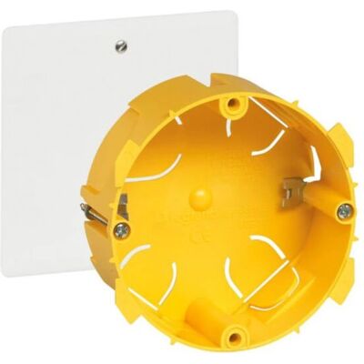Legrand 089371 Boîte de dérivation électrique - 85mm, 40mm de profondeur, couvercle pour cloison sèche - Publicité Legrand 089371 Boîte de dérivation électrique - 85mm, 40mm de profondeur, couvercle pour cloison sèche - Publicité