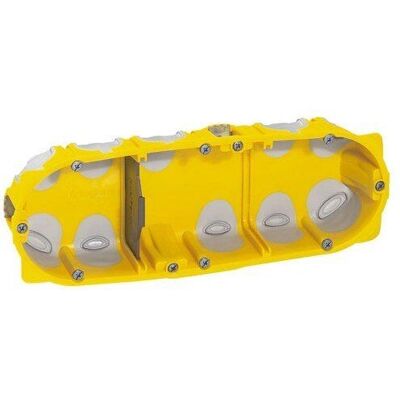Legrand Wanddoos LEG90510 - 3 Modules, Geel Legrand Wanddoos LEG90510 - 3 Modules, Geel