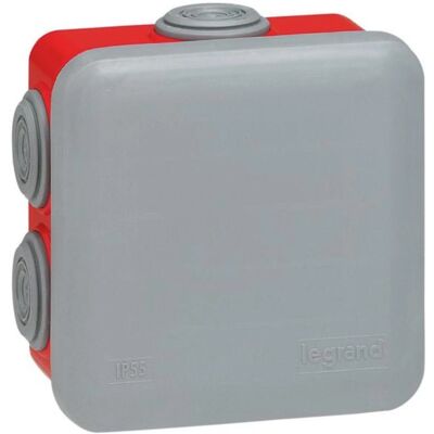 Legrand 092015 Elektro-Verbindungskasten - IP55, Grau/Rot Legrand 092015 Elektro-Verbindungskasten - IP55, Grau/Rot