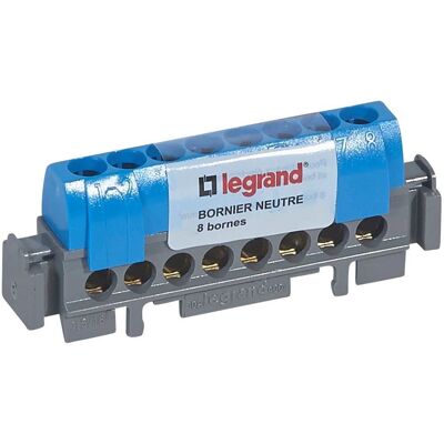 Legrand Modell leg92791 - Neutral terminalblock, 8 portar Legrand Modell leg92791 - Neutral terminalblock, 8 portar
