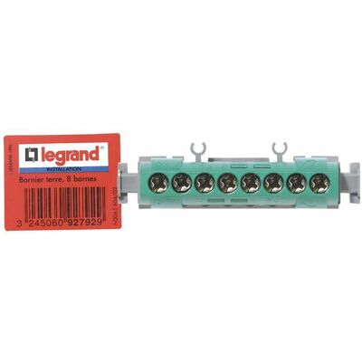 Hardware de puesta a tierra Legrand 092792 - 8 conexiones - Negro, Gris Hardware de puesta a tierra Legrand 092792 - 8 conexiones - Negro, Gris