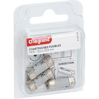Legrand 10A Fusível de Cerâmica 3 Peças Legrand 10A Fusível de Cerâmica 3 Peças