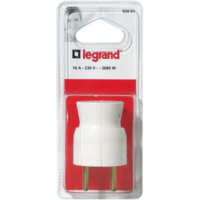 Legrand 93901 - 2 phases + terre Sortie latérale - Blanc - Publicité Legrand 93901 - 2 phases + terre Sortie latérale - Blanc - Publicité