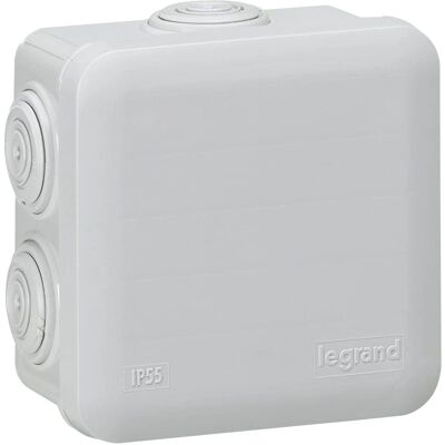 Caja de Unión Impermeable Legrand - 80x80mm - Gris Caja de Unión Impermeable Legrand - 80x80mm - Gris