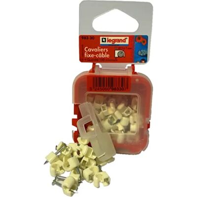 Collier de Câble Legrand Modèle 98380 - Blanc - Fixation des câbles sur support - Publicité Collier de Câble Legrand Modèle 98380 - Blanc - Fixation des câbles sur support - Publicité