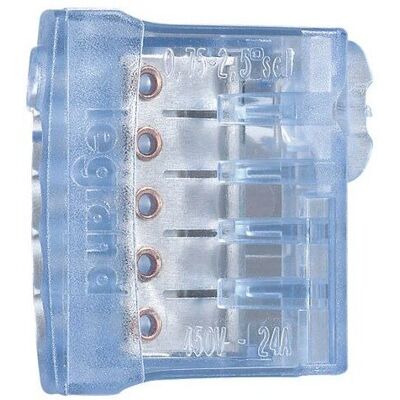 Legrand Klemme 5 Drähte Blau - Verbindungsklemme Legrand Klemme 5 Drähte Blau - Verbindungsklemme