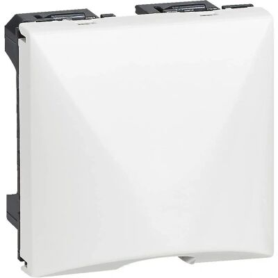 Prise de câble Mosaic Legrand - Supporte 2 modules - Blanc - Publicité Prise de câble Mosaic Legrand - Supporte 2 modules - Blanc - Publicité