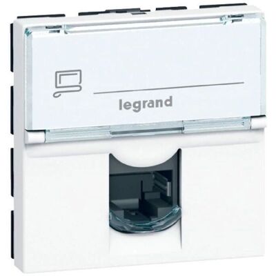 Prise Murale Legrand Mosaic RJ45 - 2 Modules - Blanc - Réseau, Téléphone, Multimédia - Publicité Prise Murale Legrand Mosaic RJ45 - 2 Modules - Blanc - Réseau, Téléphone, Multimédia - Publicité
