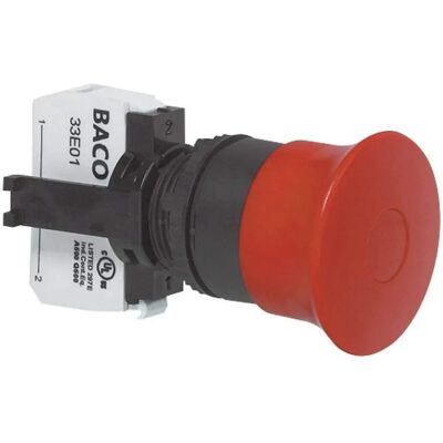 BACO L22DD01A Interrupteur d'urgence - IP69K, Noir, Front en plastique BACO L22DD01A Interrupteur d'urgence - IP69K, Noir, Front en plastique