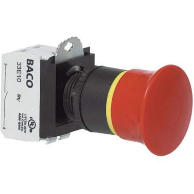 Baco Not-Aus-Taster 600V 10A IP69K Schwarz Baco Not-Aus-Taster 600V 10A IP69K Schwarz