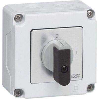 Baco Interruttore sezionatore 16A 90° Grigio Nero Baco Interruttore sezionatore 16A 90° Grigio Nero