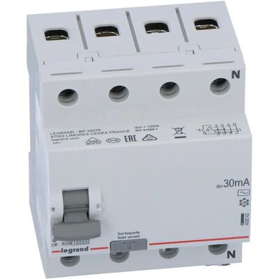 Interruptor diferencial Legrand 4P 25A P304 Rx3 Interruptor diferencial Legrand 4P 25A P304 Rx3