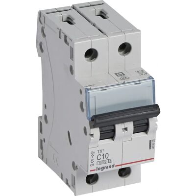 Legrand 403605 Interruptor Automático - 2 Polos, 10A, Montaje en Carril DIN Legrand 403605 Interruptor Automático - 2 Polos, 10A, Montaje en Carril DIN