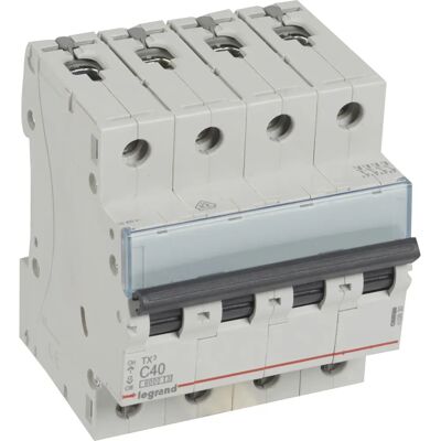 Legrand 403630 Interruptor Automático - 4 Polos, 40A, Curva C Legrand 403630 Interruptor Automático - 4 Polos, 40A, Curva C