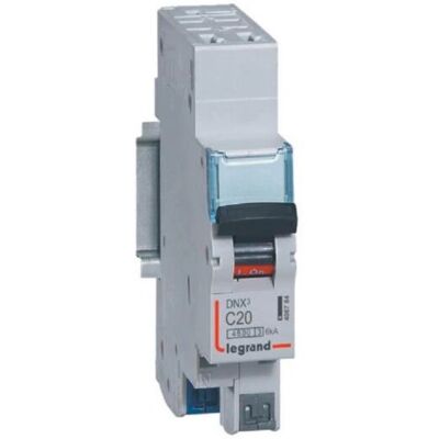 Legrand 406784 Disjoncteur - 20A, Courbe C, 4500A, Montage DIN - Publicité Legrand 406784 Disjoncteur - 20A, Courbe C, 4500A, Montage DIN - Publicité
