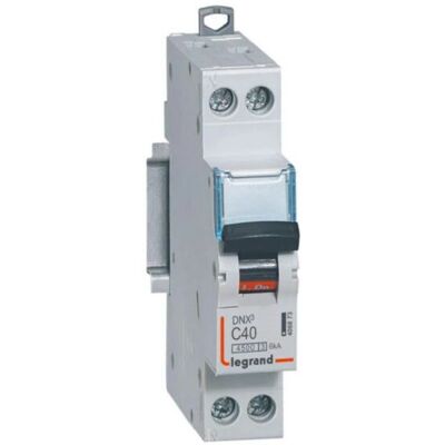 Legrand 406873 Disjoncteur - 40A - Courbe C - 6kA - Vite/Vite - Publicité Legrand 406873 Disjoncteur - 40A - Courbe C - 6kA - Vite/Vite - Publicité