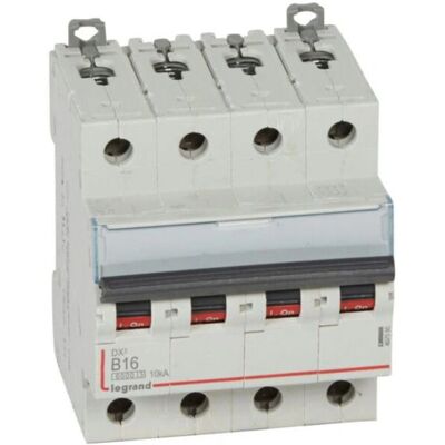 Interruptor de circuito Legrand DX³6000 4P 16A 400V - IP20 Interruptor de circuito Legrand DX³6000 4P 16A 400V - IP20
