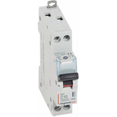 Legrand 407698 Disjoncteur - 10A, C-curve, 10 kA, Montage rail DIN - Publicité Legrand 407698 Disjoncteur - 10A, C-curve, 10 kA, Montage rail DIN - Publicité