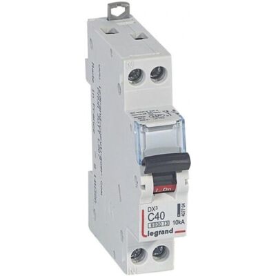 Disjoncteur Legrand DX³6000 40A - 1 module - Publicité Disjoncteur Legrand DX³6000 40A - 1 module - Publicité