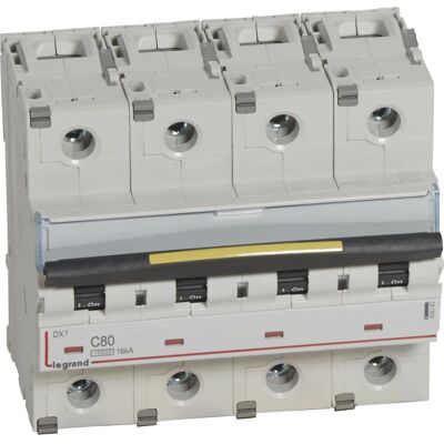 Legrand 409362 disyuntor - 4 polos, 80A, curva C - Alta fiabilidad Legrand 409362 disyuntor - 4 polos, 80A, curva C - Alta fiabilidad