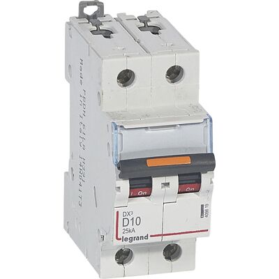 Legrand 409819 brytare - D 2P 10A 25kA Legrand 409819 brytare - D 2P 10A 25kA