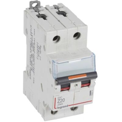 Legrand 409914 DX3 Kismegszakító - 2P 25kA Z20 Legrand 409914 DX3 Kismegszakító - 2P 25kA Z20