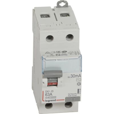 Legrand DX³-ID 2/63/30AC Disjoncteur - Bipolaire, 63A, 30mA, Type AC - Publicité Legrand DX³-ID 2/63/30AC Disjoncteur - Bipolaire, 63A, 30mA, Type AC - Publicité