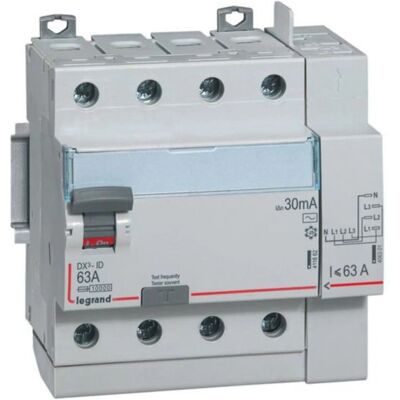 Interruptor diferencial Legrand DX³-ID 4P 400V 63A - Luz Interruptor diferencial Legrand DX³-ID 4P 400V 63A - Luz