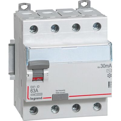 Legrand 411662 Interruptor diferencial 4P 63A 400V - AC Legrand 411662 Interruptor diferencial 4P 63A 400V - AC