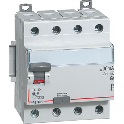 Legrand 411695 Interruptor diferencial industrial - 4P 40A 30mA Legrand 411695 Interruptor diferencial industrial - 4P 40A 30mA