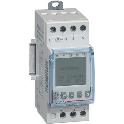 Legrand 412626 Leitungsschalter - Programmierbarer Dämmerungsschalter - 16A, 250V Legrand 412626 Leitungsschalter - Programmierbarer Dämmerungsschalter - 16A, 250V