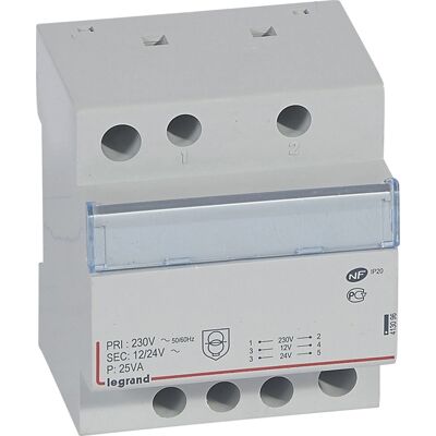 Legrand 413096 Strömförsörjning - 25VA, 230V, 12V/24V - Strömförsörjning / Transformator Legrand 413096 Strömförsörjning - 25VA, 230V, 12V/24V - Strömförsörjning / Transformator
