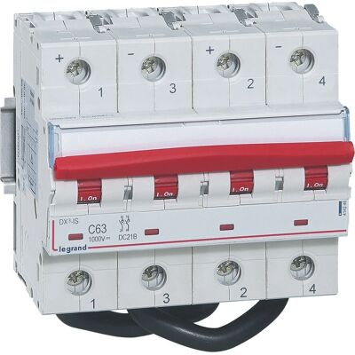 Legrand 414246 Interruttore magnetotermico - 2 poli 63A 1000V Legrand 414246 Interruttore magnetotermico - 2 poli 63A 1000V
