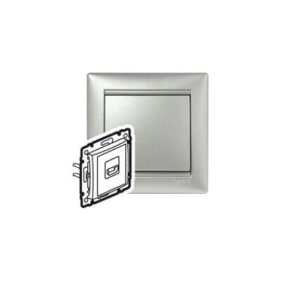 Legrand 770285 Conector HDMI de Aluminio - Enchufe de pared Legrand 770285 Conector HDMI de Aluminio - Enchufe de pared