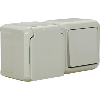 LEGRAND Wall Outlet & Switch Set - IP44 Waterproof - White LEGRAND Wall Outlet & Switch Set - IP44 Waterproof - White