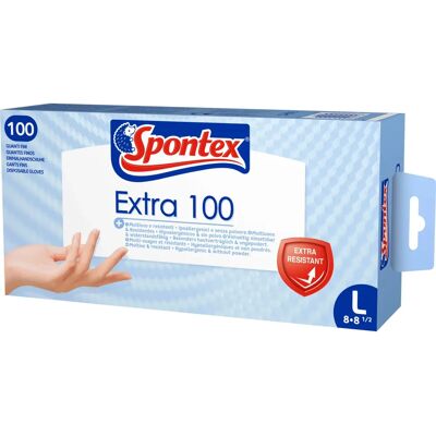 Spontex Guantes Higiénicos Extra 100 pzas - Hogar Spontex Guantes Higiénicos Extra 100 pzas - Hogar