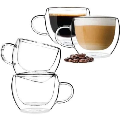 UnknownBrand - Kaffekopp - 150 ml - transparente - Glass cup - Publicité UnknownBrand - Kaffekopp - 150 ml - transparente - Glass cup - Publicité