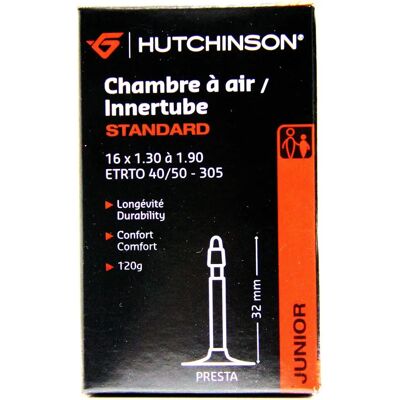 Hutchinson Standard 16 x 1.30 - 1.90 - Chambre à air - Publicité Hutchinson Standard 16 x 1.30 - 1.90 - Chambre à air - Publicité