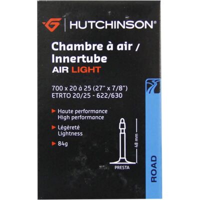 Hutchinson Air Light Road Innere Schlauch - 700 x 20 - 25c - Schwarz - Presta 48mm Hutchinson Air Light Road Innere Schlauch - 700 x 20 - 25c - Schwarz - Presta 48mm