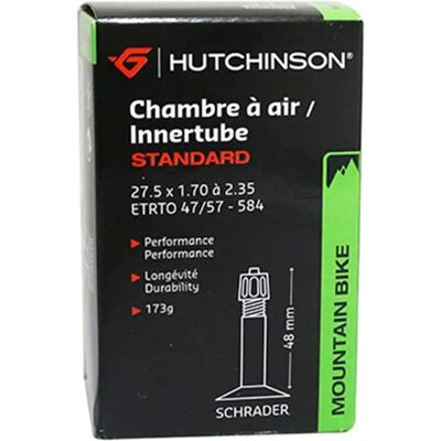 Chambre à air MTB Hutchinson 27.5x1.70-2.35 Noire - Valve 48mm Chambre à air MTB Hutchinson 27.5x1.70-2.35 Noire - Valve 48mm
