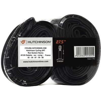 Câmaras de ar Hutchinson 27,5" - Conjunto de 2, Válvula de 40 mm, Preto Câmaras de ar Hutchinson 27,5" - Conjunto de 2, Válvula de 40 mm, Preto