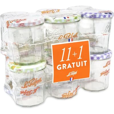 Le Parfait Lot de 12 Pots en Verre pour Confiture - Pots en Verre pour Confiture Le Parfait Lot de 12 Pots en Verre pour Confiture - Pots en Verre pour Confiture