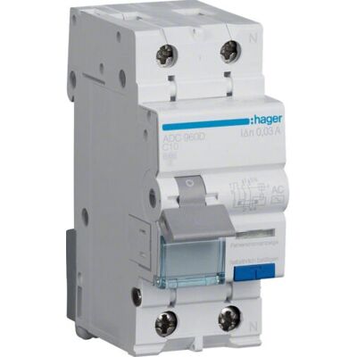 Hager ADC960D - Elektrische Gehäusezubehör - 2-poliger 10A Leitungsschutzschalter Hager ADC960D - Elektrische Gehäusezubehör - 2-poliger 10A Leitungsschutzschalter