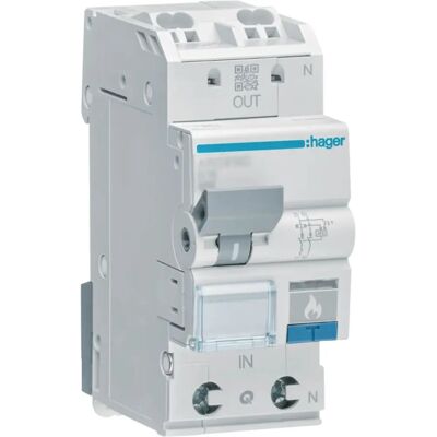 Hager ARC916D Brandschutz-Schalter - 1P+N 16A IP20 Hager ARC916D Brandschutz-Schalter - 1P+N 16A IP20