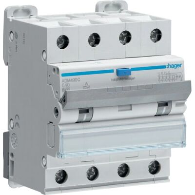 Hager ADM490C 4-poliger RCBO - Elektrische Gehäusezubehör Hager ADM490C 4-poliger RCBO - Elektrische Gehäusezubehör