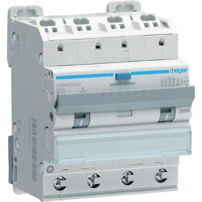 Hager ADM420QC - Disjoncteur différentiel 4P 6kA B20A 30mA Type A - Publicité Hager ADM420QC - Disjoncteur différentiel 4P 6kA B20A 30mA Type A - Publicité