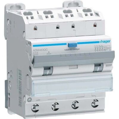 Hager ADM463QC - 4P 6kA FI-Leitungsschutzschalter - IP20 - 13A Hager ADM463QC - 4P 6kA FI-Leitungsschutzschalter - IP20 - 13A