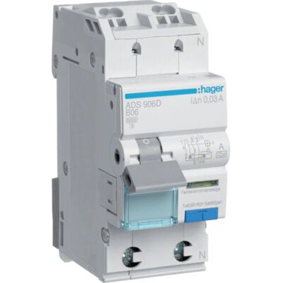 Hager ADS906D Interruptor diferencial - 2 módulos Hager ADS906D Interruptor diferencial - 2 módulos
