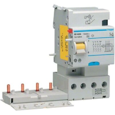 Hager Modèle BG464N - Bloc différentiel 4P 63A 500mA AC - Publicité Hager Modèle BG464N - Bloc différentiel 4P 63A 500mA AC - Publicité